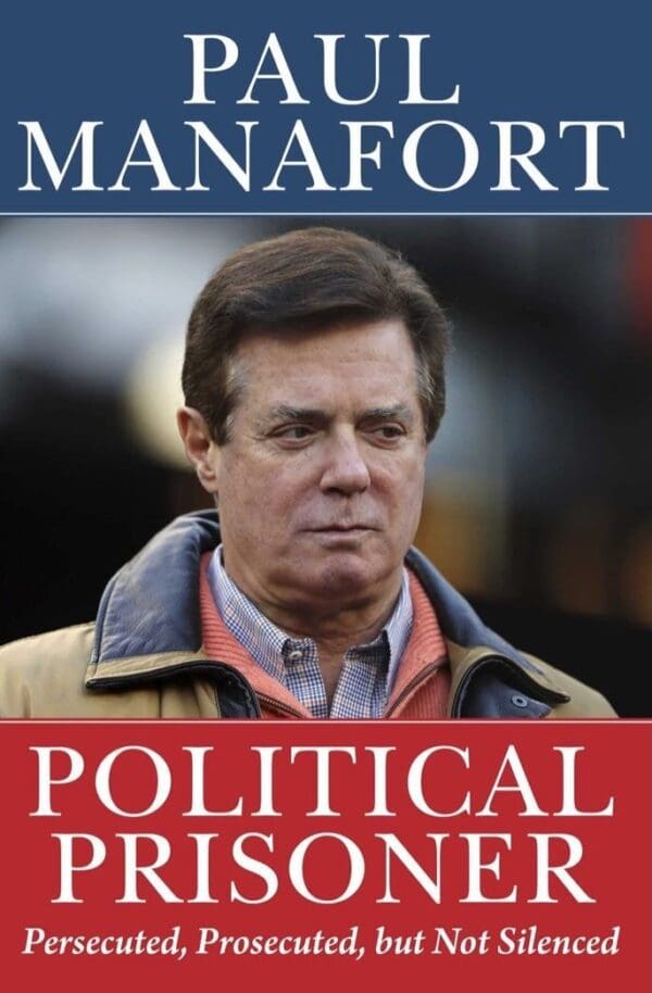 A man with his mouth open and the words manafort political satire on it.