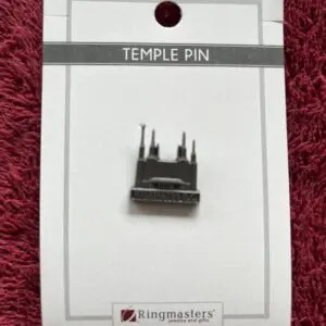 A temple pin is shown on the card.