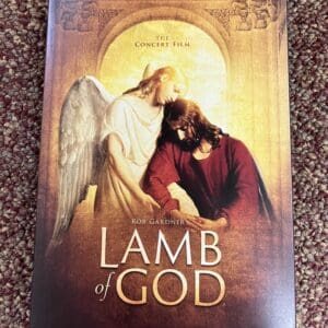 A book cover with an image of jesus and the angel.