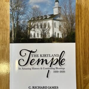 A book cover with the title of the kirtland temple.