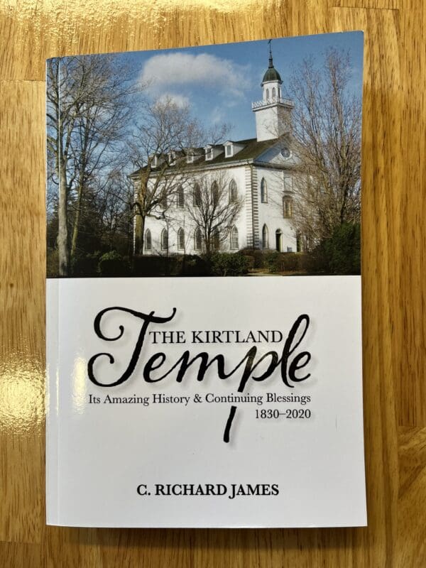 A book cover with the title of the kirtland temple.