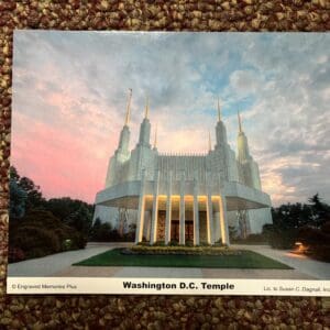 Washington D.C. Temple at sunset.