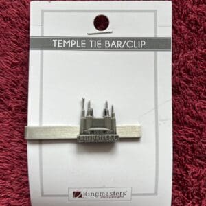 Tie clip, Washington D. C. Temple bronze-gold